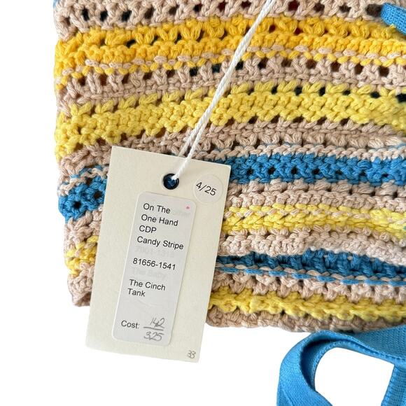 Mother Candy Stripe Cinch Tank Halter Top Fringe Midi Skirt Set size S NEW Tags - Picture 12 of 15